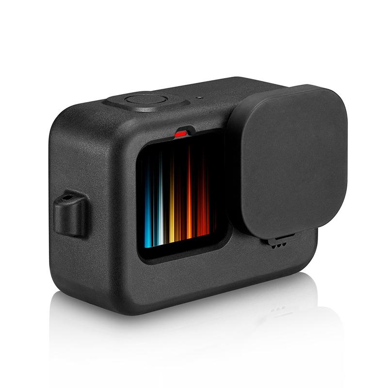 For GoPro Hero 12 11 10 9 Silicone Case Black Lens Cap Blue Protective Case for Go Pro 11 Protective Case Accessories