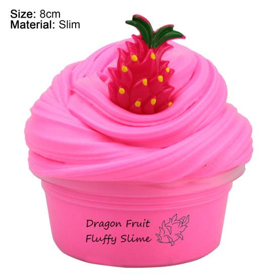 60ml Butter Slime Non-sticky with Charm Super Soft Stress Relief Fruit Cherry Slime Toy for Children