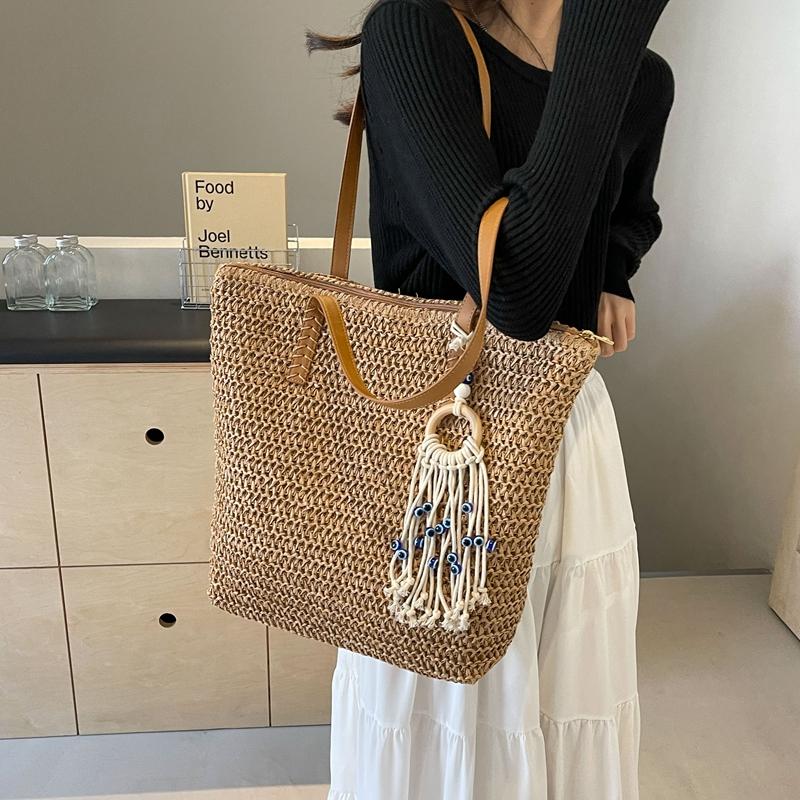 Женская тканая сумка большой емкости для подмышек — фото 7