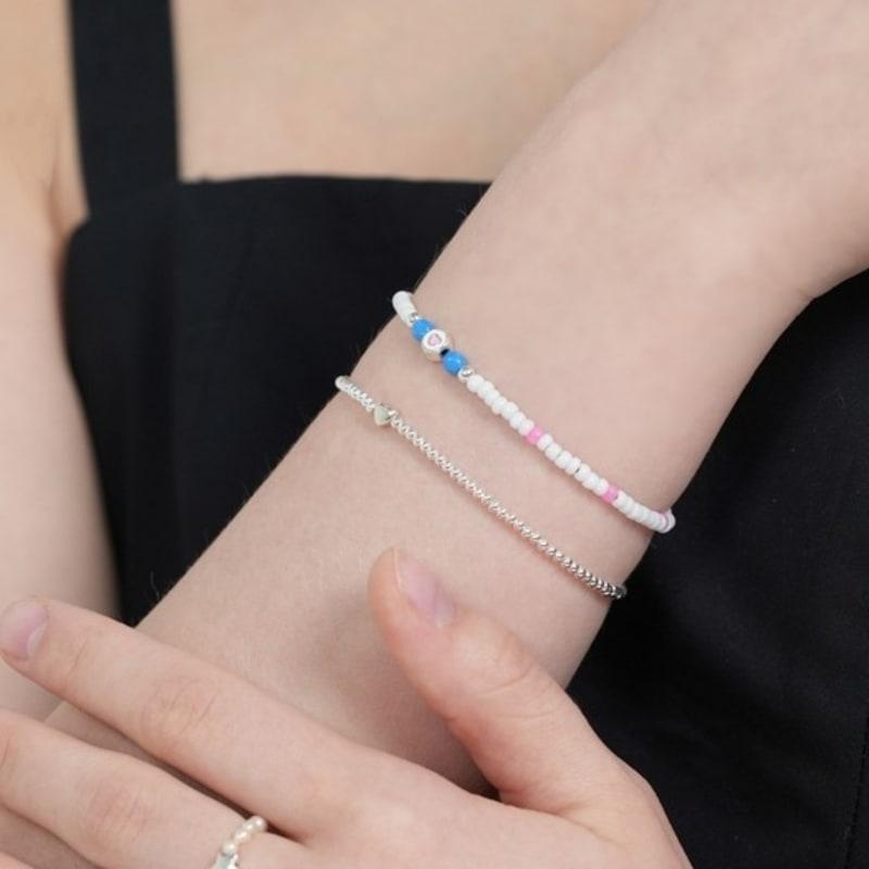 BONBEAU Mini motyw srebrna kulka Bransoletka Mini motyw Srebrna kulka 925 opaska bransoletkowa 2mm