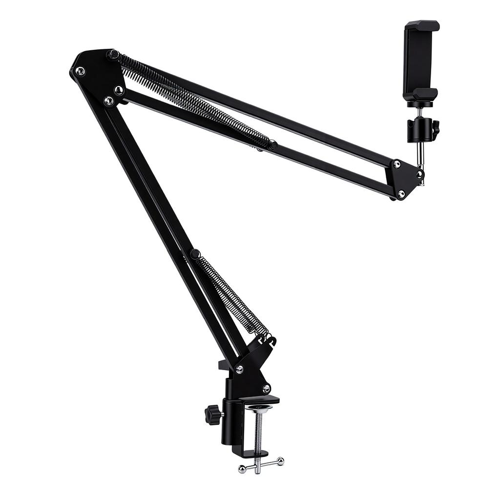 Overhead Phone Mount C Clamp   Desk Phone Mount with   Flexible Arm for Recording Hands   Viewing