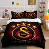 "Set Lenzuola con Logo Galatasaray" Set Copripiumino Biancheria da Letto Copripiumino Federe (1 * Copripiumino 2 * Federe, senza piumino)