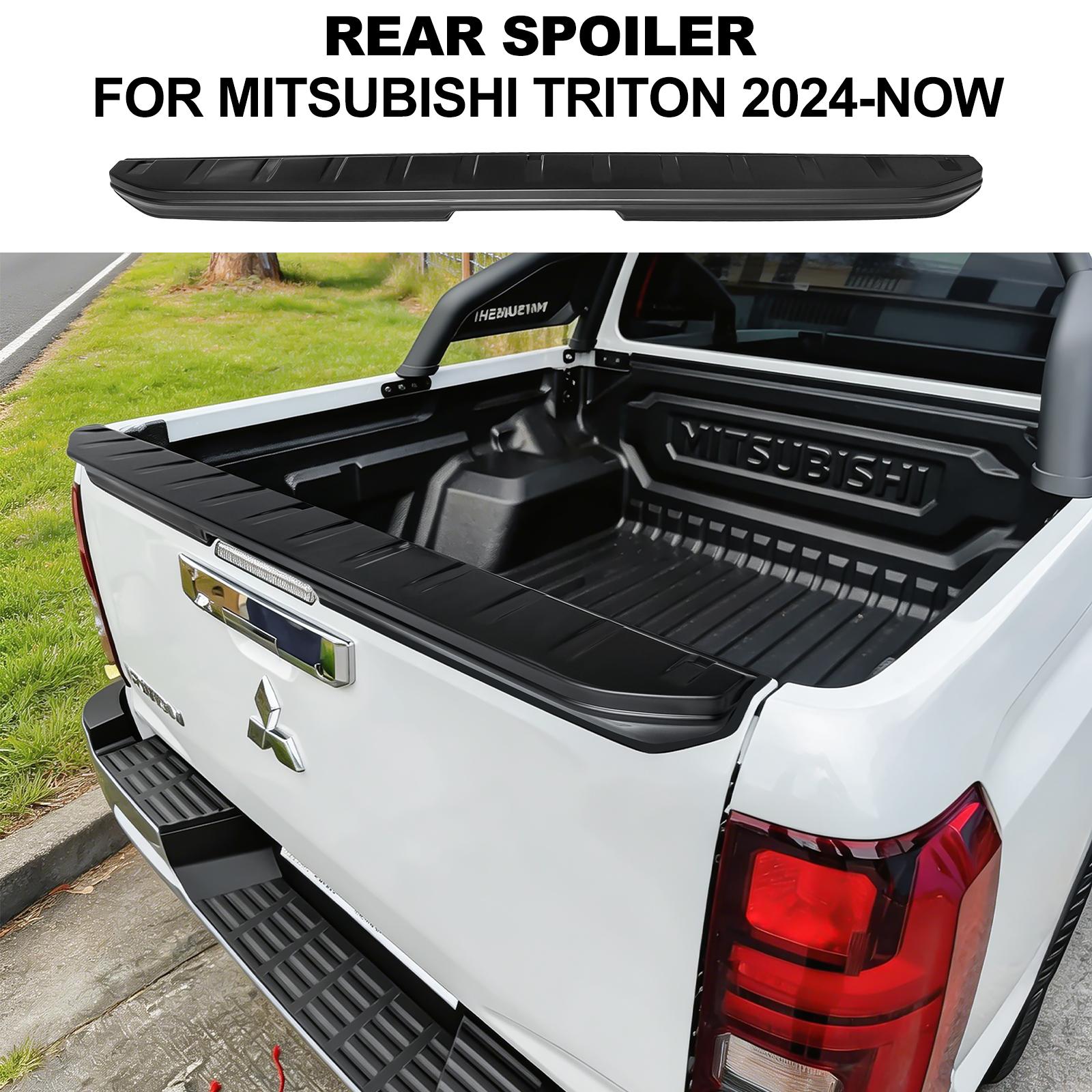 Tail Gate Protector Cover Rear Spoiler For Mitsubishi Triton L200 2024-2026 MV Matte Black Tail Gate Top Replace Car Accessories 2024-NOW