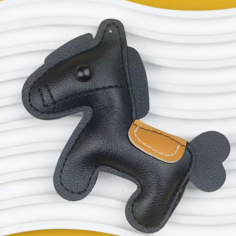 Year of the Horse, leather pony keychain pendant, simulated leather pony pendant, there will be money soon, trendy bag pendant.