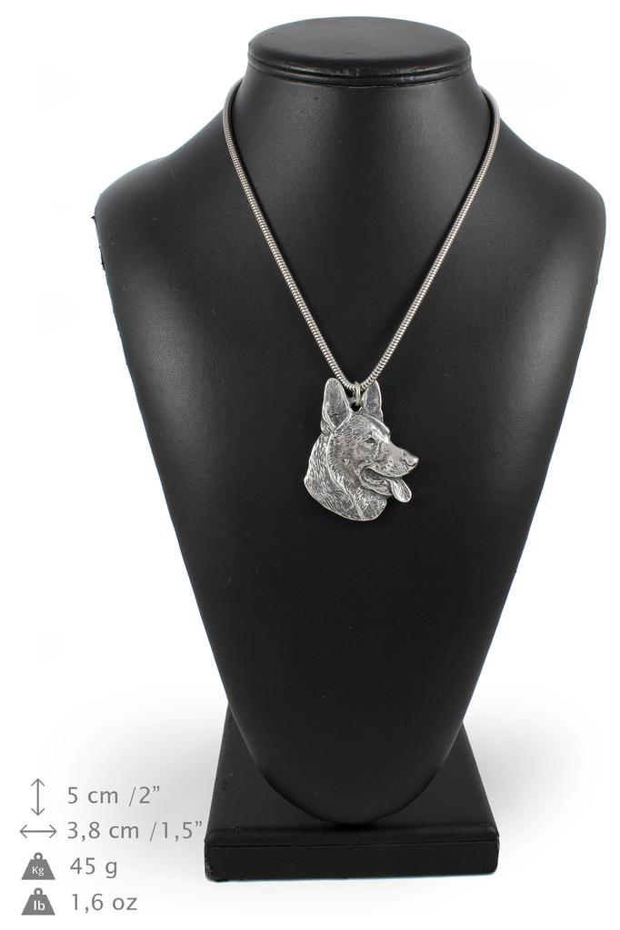 German Shepherd Dog, Alsatian Wolf Dog – Necklace with a dog, dog pendant on a silver chain | Art-Dog