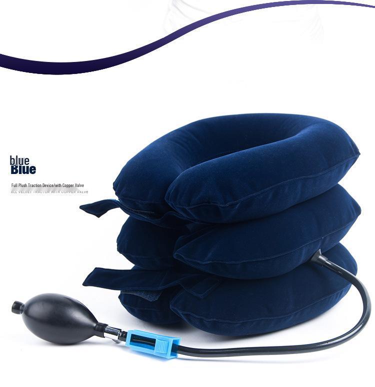 Cervical Traction Device & Inflatable Neck Support Pillow for Spine Alignment