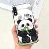 For LG K22 2020 Phone Case Back Cover Stylish Pattern  Soft Liquid Silicone TPU Coque Fundas LGK22 K 22 Panda Housing