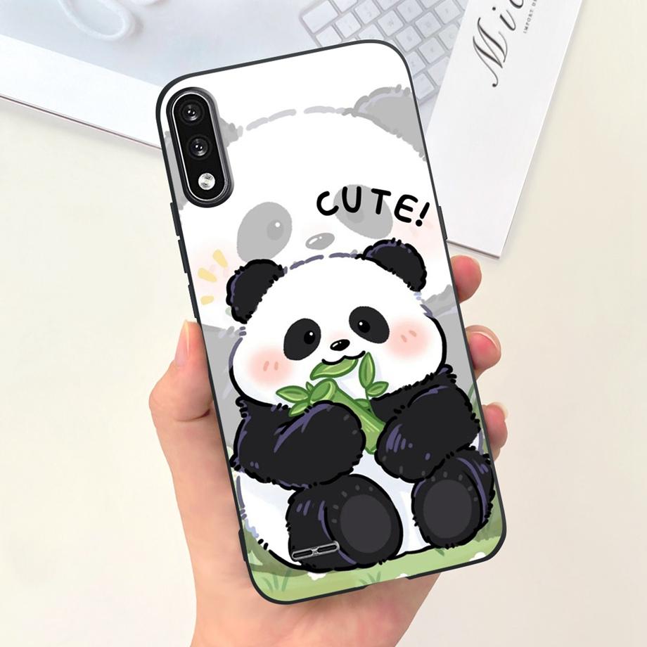 For LG K22 2020 Phone Case Back Cover Stylish Pattern Soft Liquid Silicone TPU Coque Fundas LGK22 K 22 Panda Housing