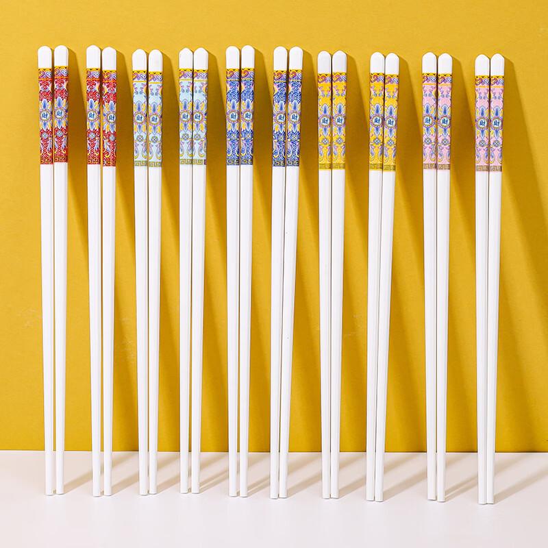 Ruhan Enamel Ceramic Chopsticks - 15 Pairs Mixed Set