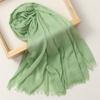 Foreign Trade Silk Scarf Cotton And Linen Headscarf Women'S Spring And Summer Solid Color Japanese And Korean Scarf Sun Protection Warm Shawl Hair