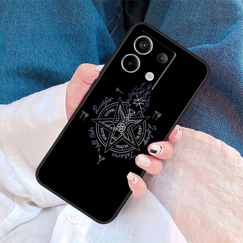 Pentagram 666 Demonic Cover For Xiaomi Redmi Note 13 14 Pro 12 11 9 10 9S 10S 11S 12S Redmi 14C 10C 12C 13C Case