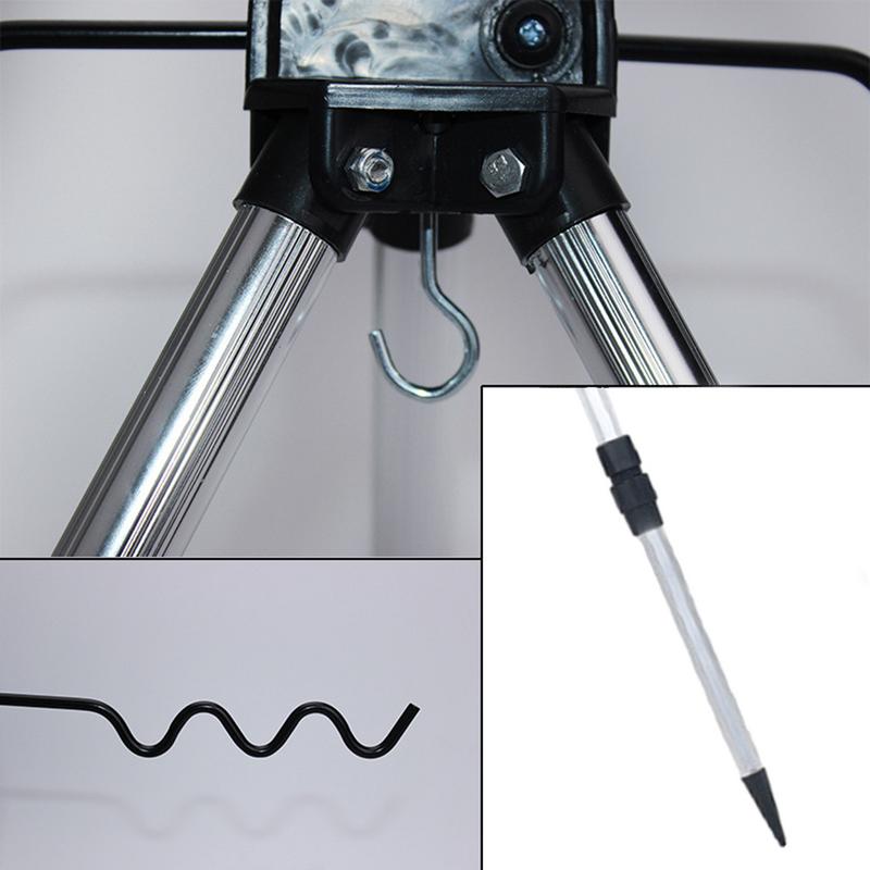 Fishing Rods Stand Tripod Holder Telescopic Aluminum Alloy Fishing Pole Bracket 4 Groove Fishing Rods Holder Fishing Accessories