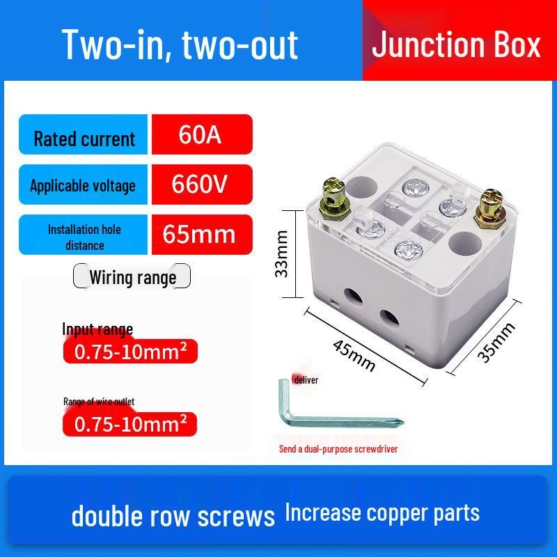 

Самопідіймальна розподільча коробка: 2-в-8/12/4 Вихідний побутовий клемний блок-розгалужувач