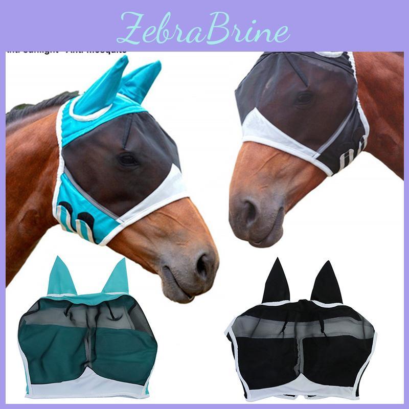 Anti-mosquito Horse Head Mask With Breathable Mesh And Velcro Closure For Optimal Protection