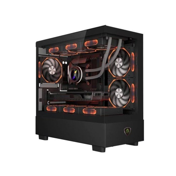Skříň Keep Out XC-301 Sklo Černá ARGB Micro ATX/ITX Tvrzené sklo Ventilátor 420mm GPU