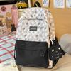 Schoolbag1011 new printed middle school schoolbag Korean version fashionable large capacity junior high school students college style backpack 
