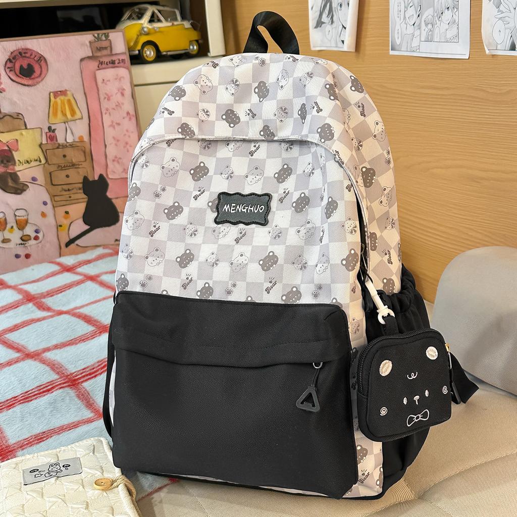 Schoolbag1011 new printed middle school schoolbag Korean version fashionable large capacity junior high school students college style backpack 
