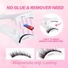 2-Pair Reusable Magnetic Eyelash Set, Easy-to-Use Eyelash Extension Tool, Natural Curler, False Eyelashes with Magnetic Tweezers