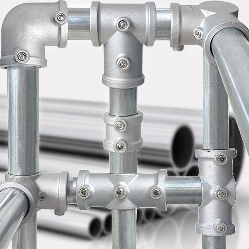 Potrubní armatura Konektor Hliníková slitina Ocelový Kruhový potrubní konektor Koleno Rohové Rámové Upevňovací prvky DN15 DN20 DN25 1 palec