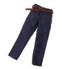 1/6 männliche dunkelblaue klassische Denim-Jeans-Hose mit Gürtel für 12'' männliche Actionfiguren-Kleidung