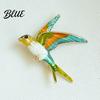 Men Bird Brooch Enamel Swallow Women Oil Dripping Lapel Pin