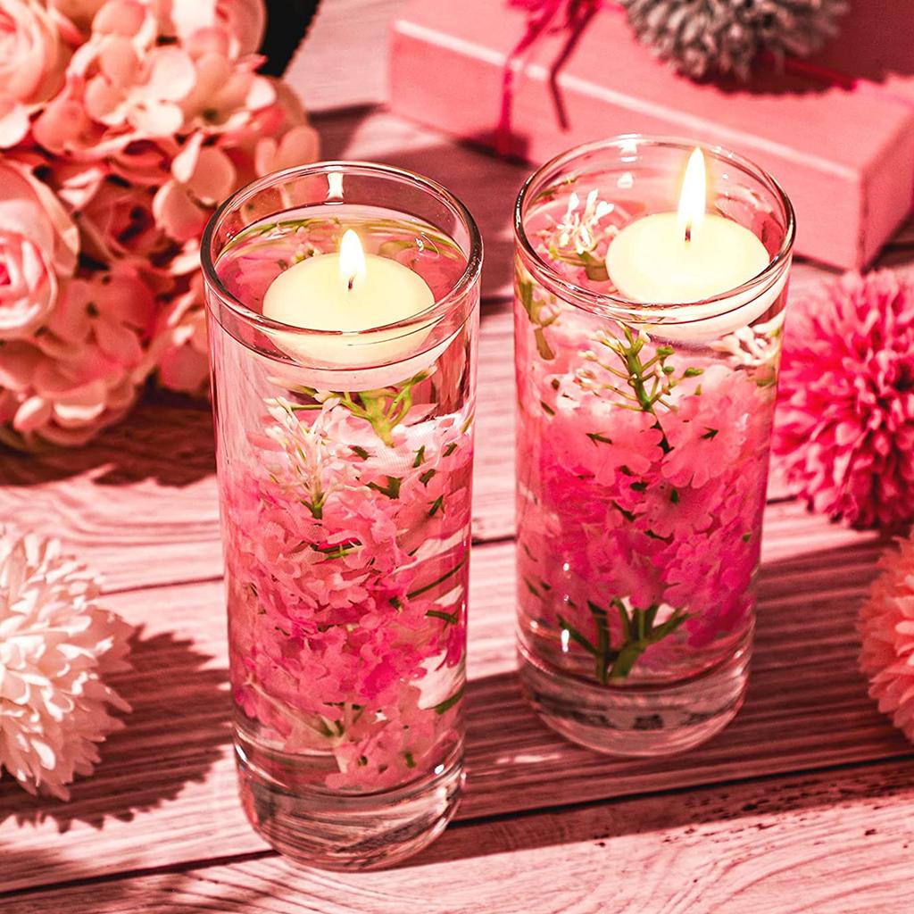 6Pcs Clear Glass Vase Set Cylinder Vases for Centerpieces Floating Holders Tall Glass Holder for Living Room
