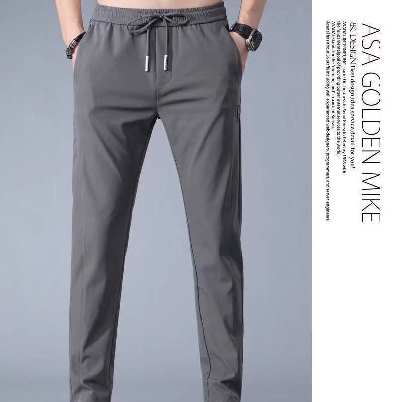 Slim Fit Mens Summer Sports Pants With High Elastic Fabric For Casual Wear