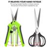 Garden Pruning Shears Set - Stainless Steel Trimming Scissors for Flowers, Branches, Herbs with Non-Slip Ergonomic Handles