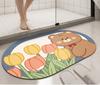 Bathroom floor mat diatom mud absorbent soft pad bathroom door non-slip foot pad household toilet door quick-drying floor mat