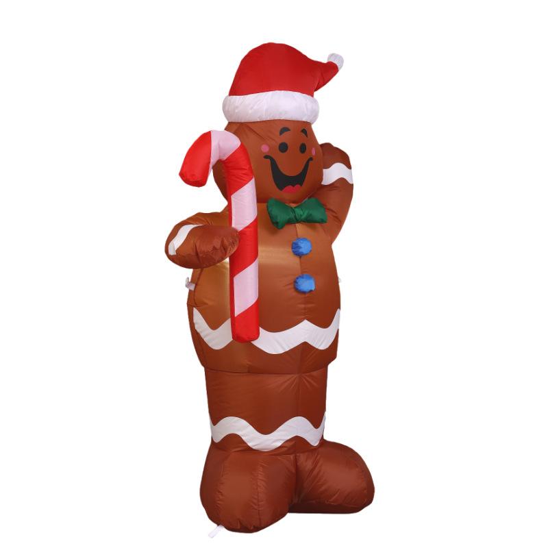 1.5m Christmas Inflatable Gingerbread Man Yard Decoration Outdoor Party Decor