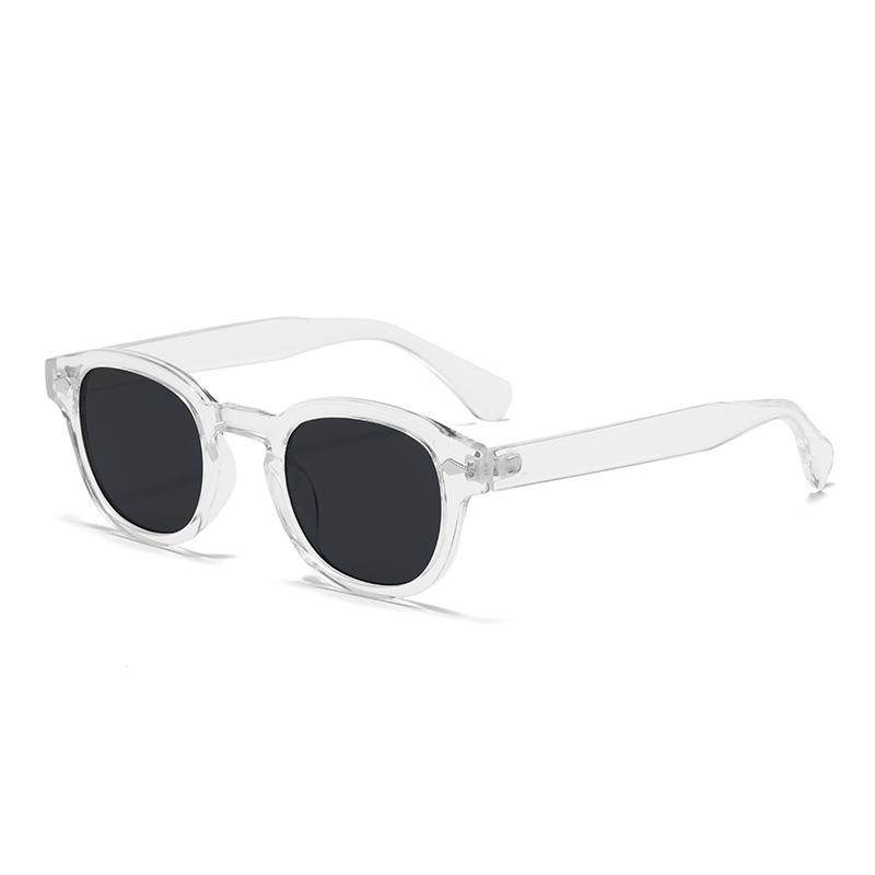 

2025 Korean Style Black Oval Frame Sunglasses with High-end UV Protection