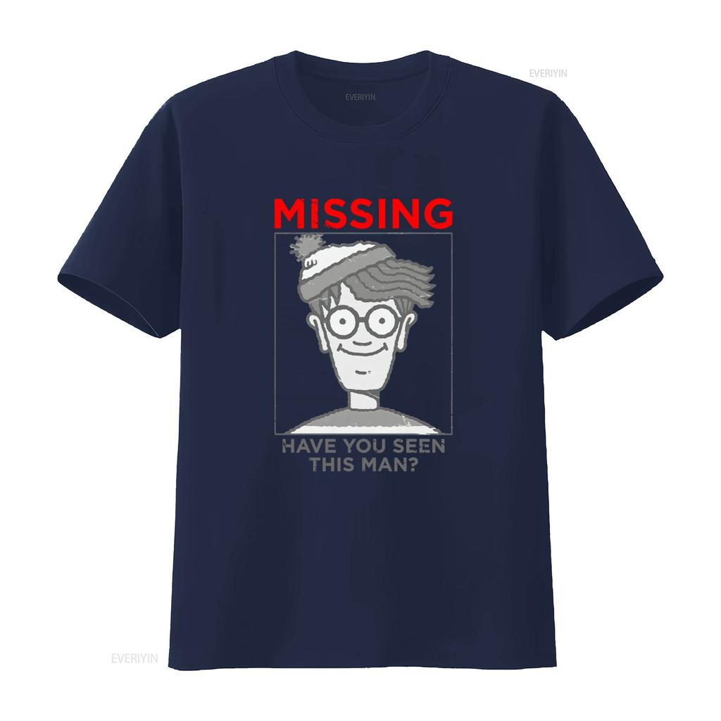 Wheres Waldo Missing Licensed Adult T Shirt Fun Nostalgic Design vintage Washed Unisex graphic Casual fashion Breathable Soft