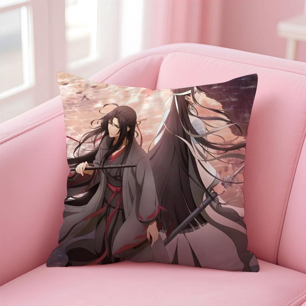 Anime Antique Mo Dao Zu Shi Cushion Cover Pillow Case Soft Skin Friendly Fabric Comfort  Concealed Zipper