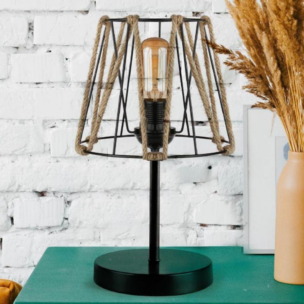 

Kuzey Black Metal Body Rope Lampshade