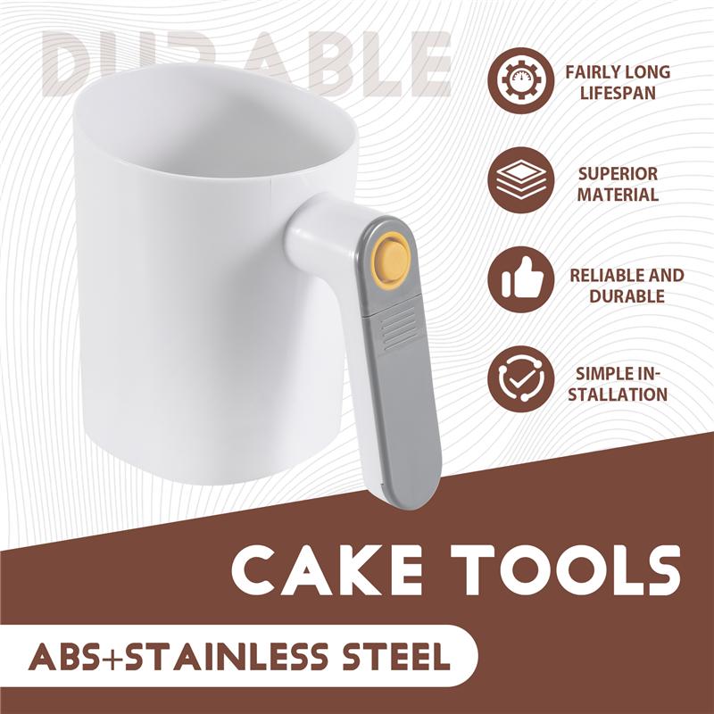 AD23-Handheld Electric Flour Sieve Icing Sugar Powder Stainless Steel Flour Screen Cup Shaped Sifter Kitchen Pastry Cake Tool