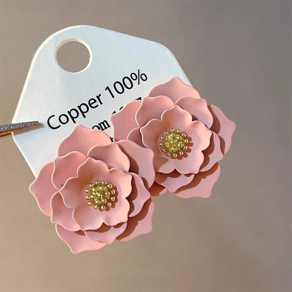 2025 Spring/Summer Floral Pearl Stud Earrings - Elegant Women's Light Luxury Edition