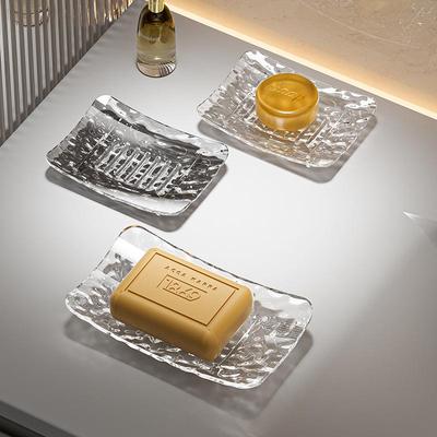 Luxuriöse Seifenschale mit Gletschertextur & Ablage für Waschtischplatte