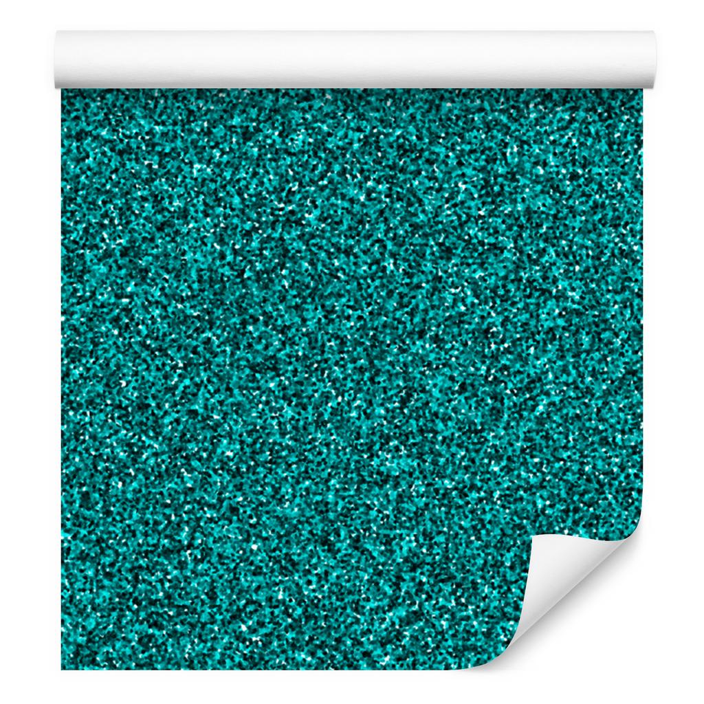 Glitter wallpaper, turquoise background, turquoise center for living room and bedroom 50x1000