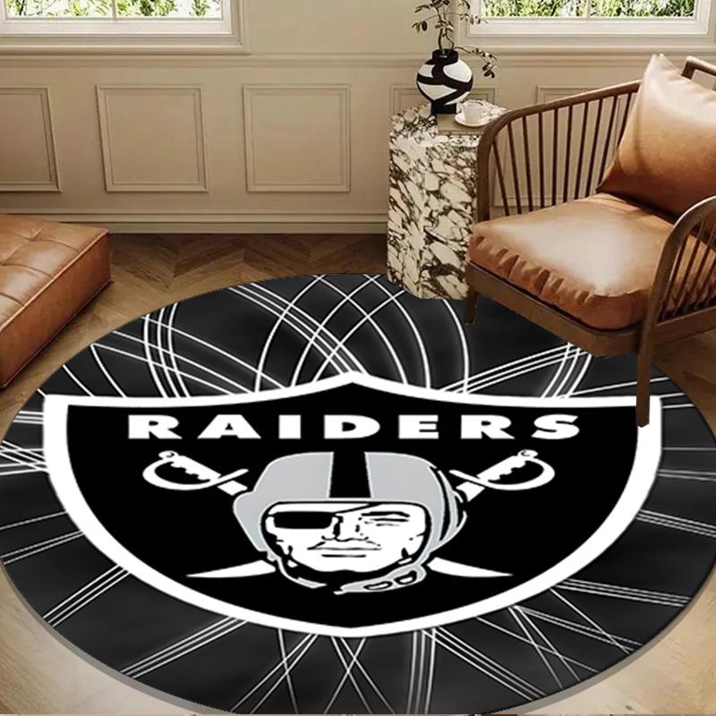 Football Club Emblem Round Rug for Livingroom,Bedroom, Palyroom, Chair Rug, Area Rug, Circle Carpet, Large Size Fan Christmas Gift