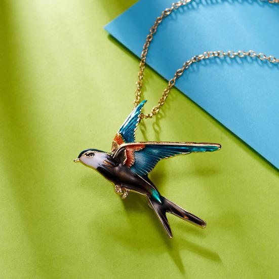 Brož Kolíček Barevný Smalt Vlaštovka Design Brož Svetry Náhrdelník Dekorativní Svetry Klobouky Tašky Oblečení Brož