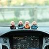 4Pcs/Set Resin Crafts Gift Lovely Little Monk Sculptures Cute Monks Buddha Statues Creative Buddha Dolls Table Car Decoration