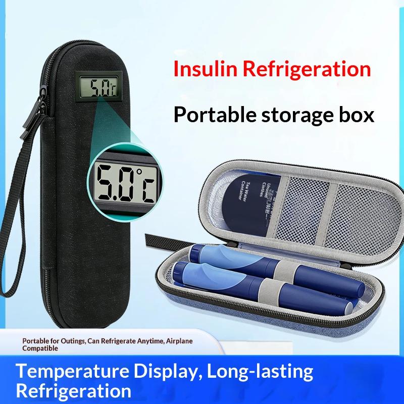 Insulin Medication Travel Cooler with Two Ice Packs for Safe and Efficient Temperature Maintenance
