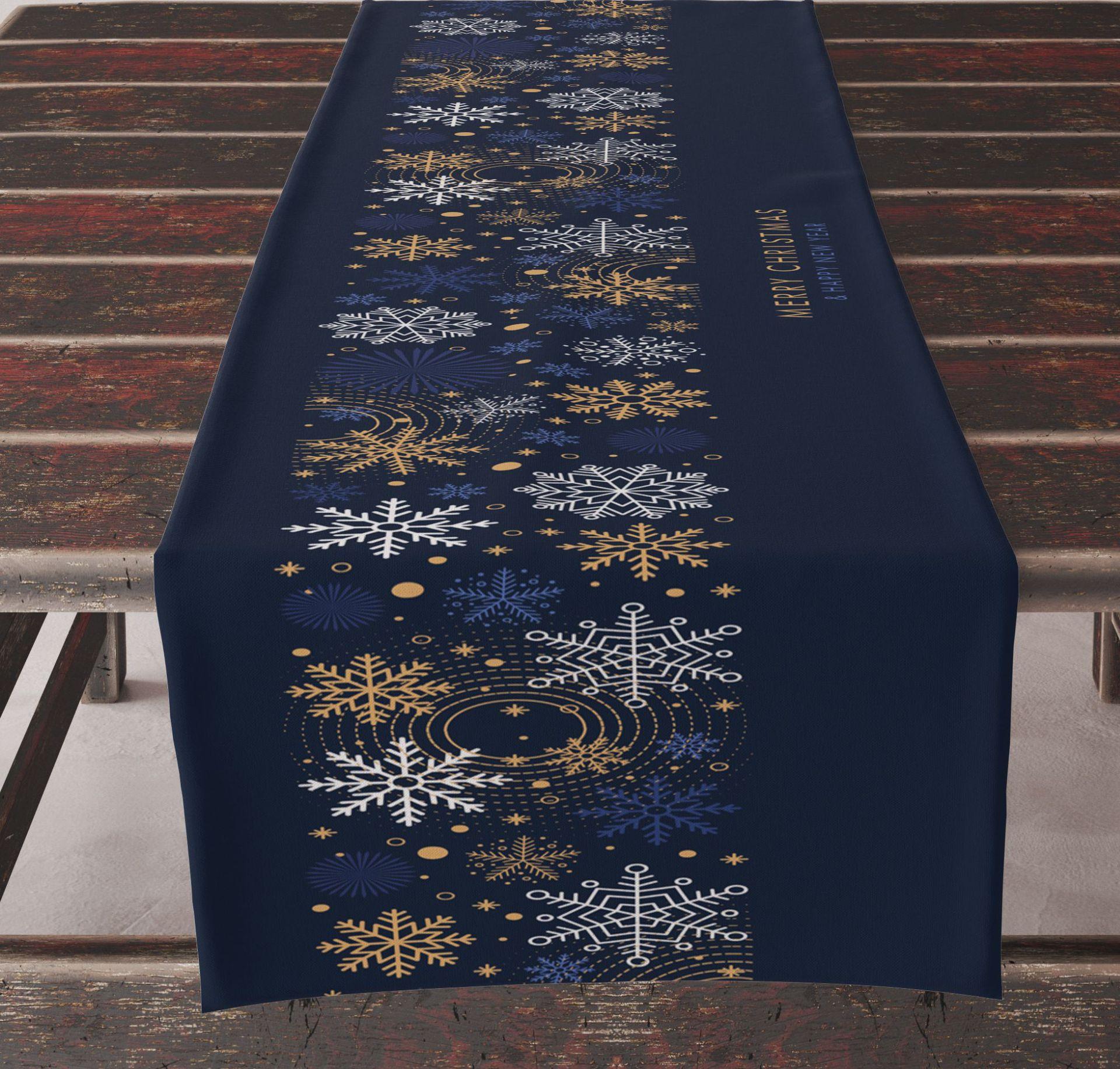 

Рождественская скатерть-дорожка для стола, кухонная скатерть на 4/6 сидений, украшение обеденного стола для дома, декор для новогодней рождественской вечеринки 33x183cm