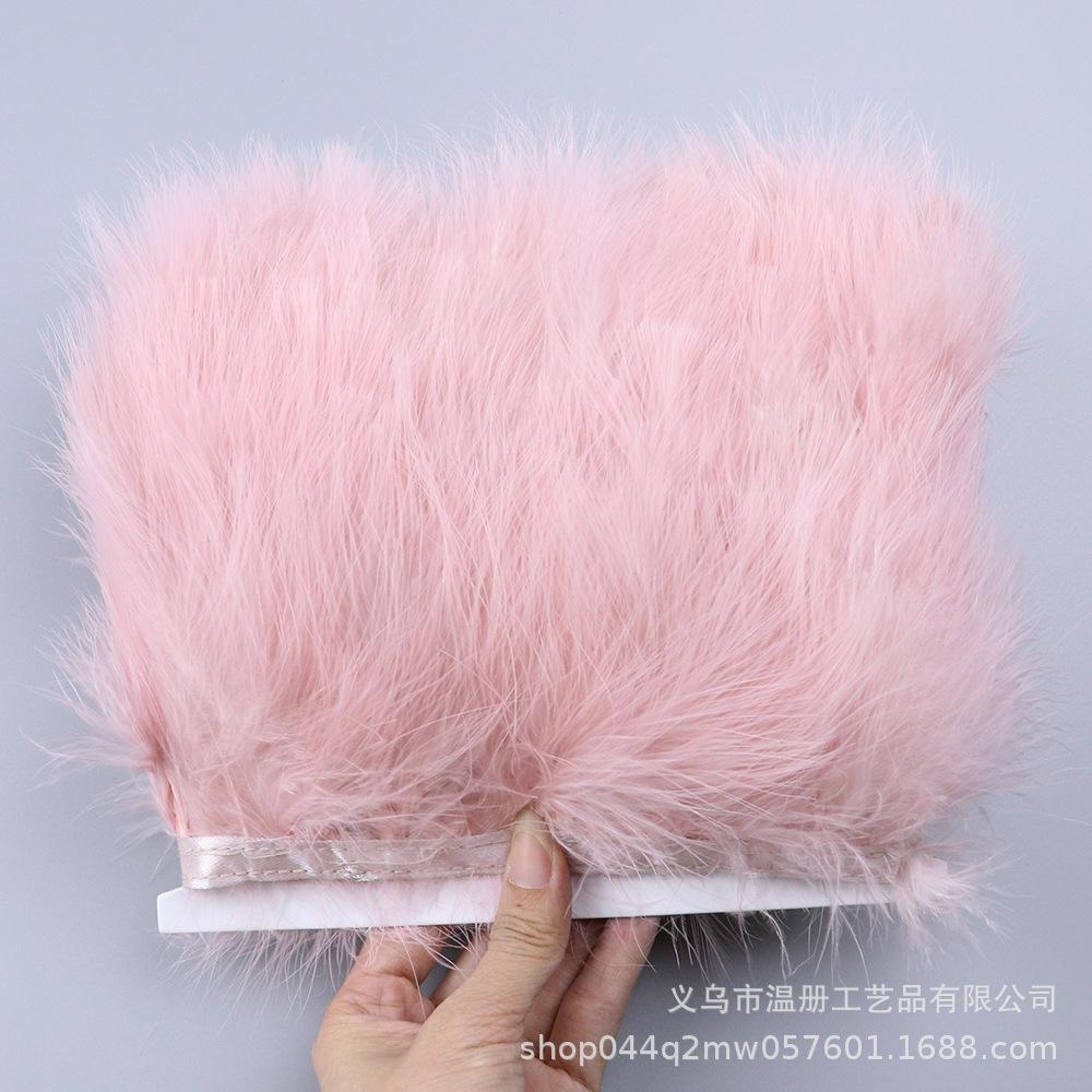 Encryption 8-10Cm Vascular Flannel Edge Clothing Accessories Material Colored Turkey Fluff Skirt Headdress