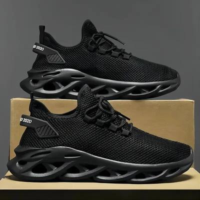 Men's Running Shoes New Mesh Breathable Sports Shoes Fashionable Soft Sole Lightweight Anti Slip Large Casual Sports Shoes
