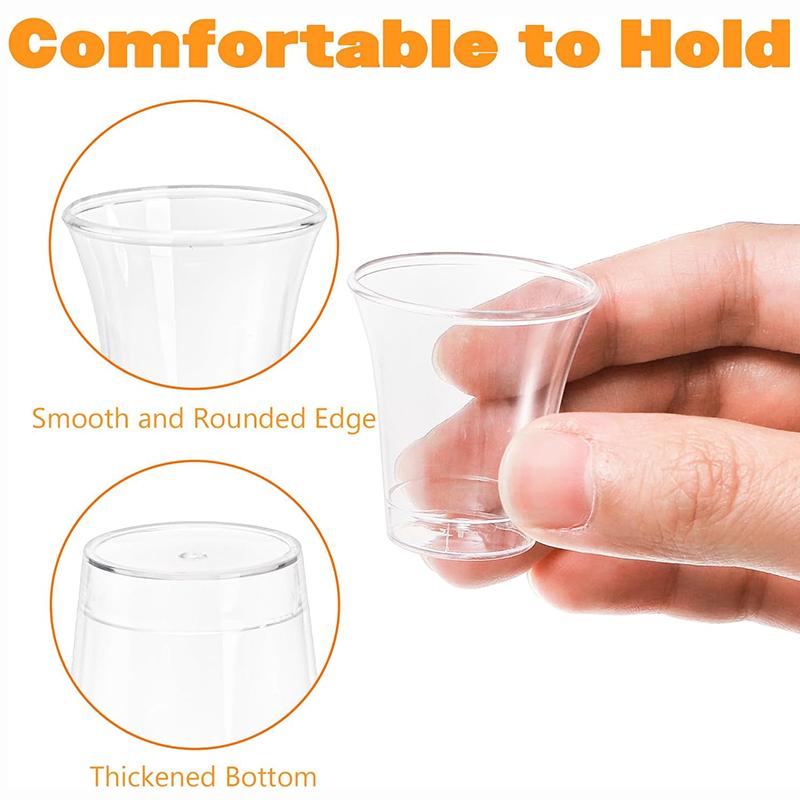 100Pcs Clear Communion Cups, Disposable Plastic Cup Fits Standard Holy Communion Trays, 0.5 Ounce
