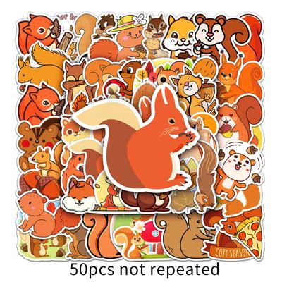 50Pc Cartoon Eichhörnchen Tier Aufkleber Vtuber Gepäck Aufkleber Becher Aufkleber Notebook Dekoration Aufkleber