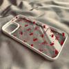 Cherry Phone Case for IPhone  15 13 12 11 16 14 Pro Max 14 15 16 Plus Shockproof Soft Cute Heart Bow Cover Fundas