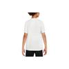 Jordan Logo Print Crew Neck Short Sleeve T-Shirt Kids tops White HA4105-100