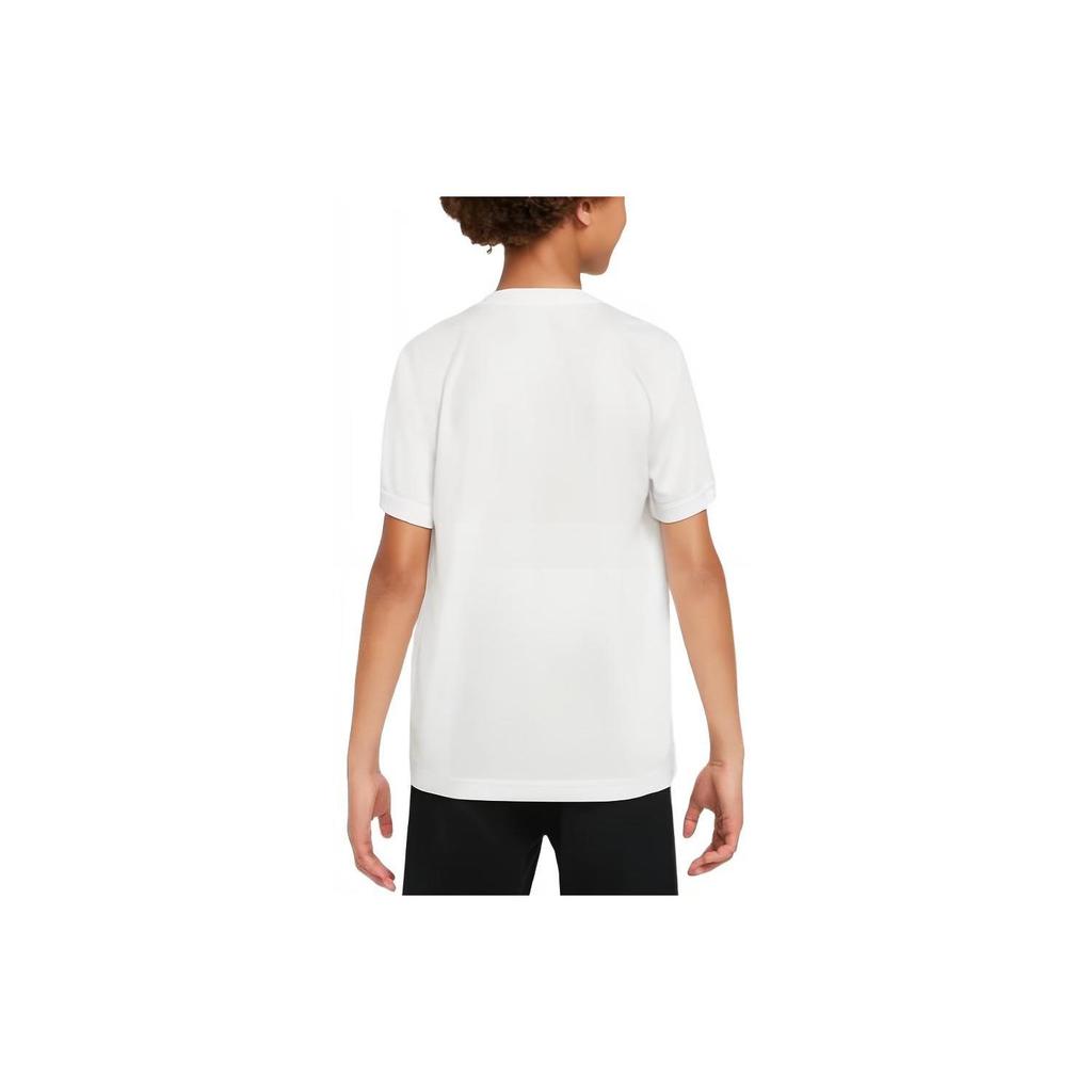Jordan Logo Print Crew Neck Short Sleeve T-Shirt Kids tops White HA4105-100